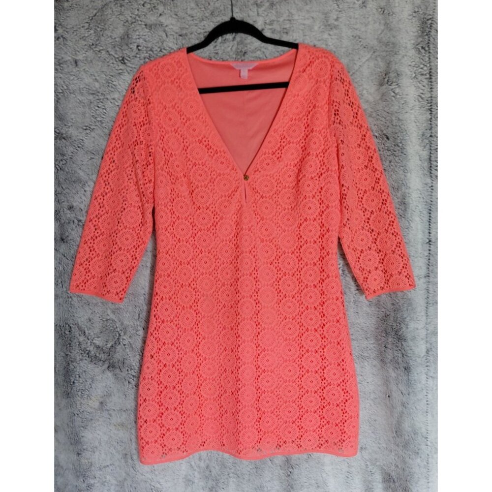 Lilly Pulitzer Coral Lace Mini Dress